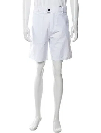 Pre-owned Greyson Flat Front Shorts In White