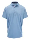 Greyson Geometric-print Polo Shirt In Blue
