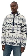 Greyson Grand Teton Sherpa Half Zip Sweatshirt Frost In White