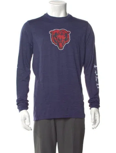 Pre-owned Greyson Graphic Print Crew Neck T-shirt In Blue