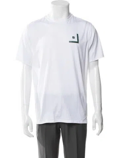 Pre-owned Greyson Graphic Print Short Sleeve Shirt In White
