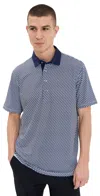 Greyson Houndstooth Printed Polo Arctic In Arctic