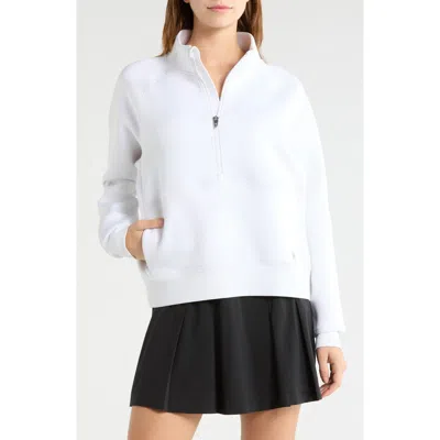 Greyson Kristina Half Zip Sweatshirt In White