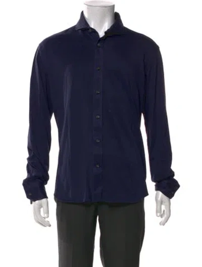 Pre-owned Greyson Long Sleeve Dress Shirt In Blue
