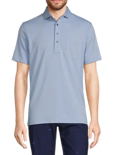 Greyson Men's Cotton-blend Polo In Wolf Blue
