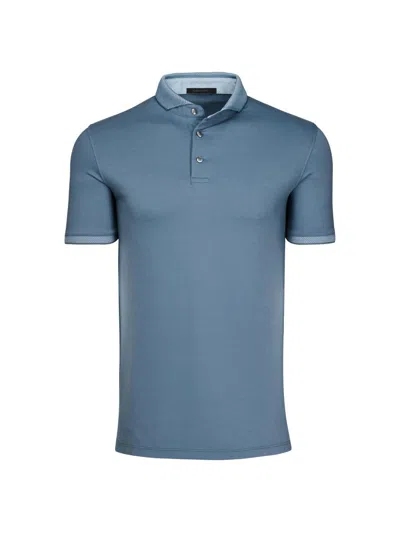 Greyson Men's Guardian Printed Polo Shirt In Blue