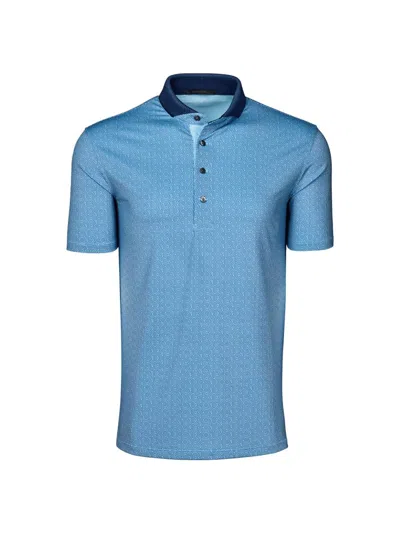 Greyson Men's Pathfinder Deco Print Polo Shirt In Blue