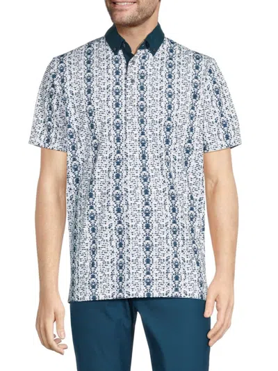 Greyson Men's Pattern Polo In Storm