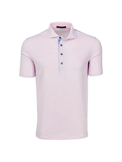 Greyson Men's Quogue Striped Polo Shirt In Purple