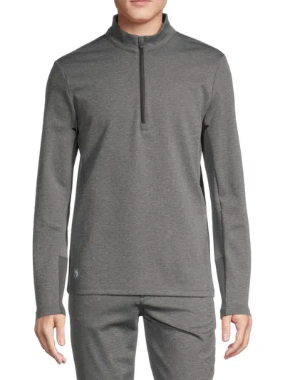 Greyson Men's Sequoia Quarter-zip Sweatshirt In Smoke Heather