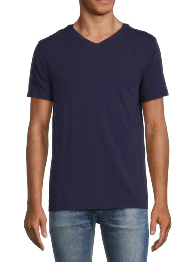Greyson Men's Spirit V Neck Pima Cotton Blend T Shirt In Maltese Blue