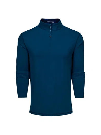 Greyson Men's Tate Quarter-zip Sweatshirt In Blue