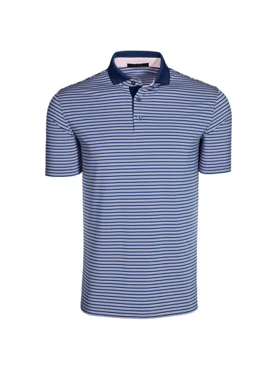 Greyson Winoka Striped Polo Falcon In Blue