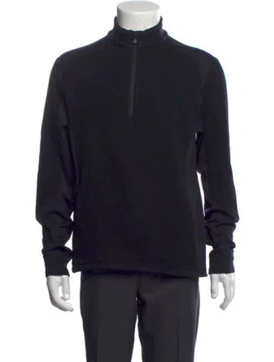 Pre-owned Greyson Mock Neck Long Sleeve Pullover In Black