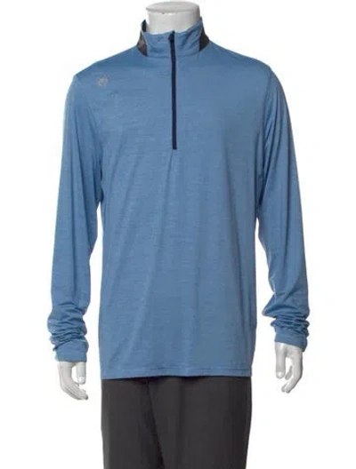 Pre-owned Greyson Mock Neck Long Sleeve Pullover In Blue