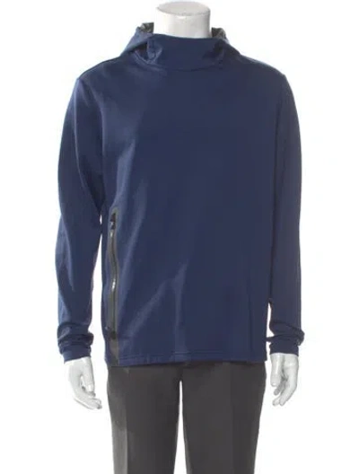 Pre-owned Greyson Mock Neck Long Sleeve Sweatshirt In Blue
