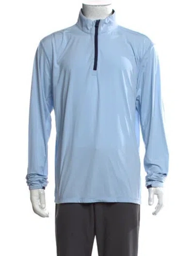 Pre-owned Greyson Mock Neck Long Sleeve Sweatshirt In Blue