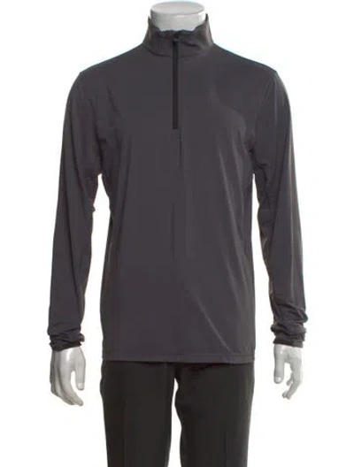 Pre-owned Greyson Mock Neck Long Sleeve Sweatshirt In Grey