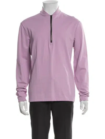 Pre-owned Greyson Mock Neck Long Sleeve Sweatshirt In Purple