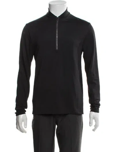 Pre-owned Greyson Mock Neck Long Sleeve Sweatshirt W/ Tags In Black