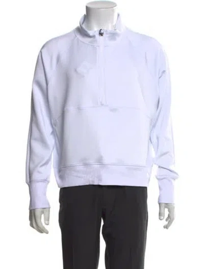 Pre-owned Greyson Mock Neck Long Sleeve Sweatshirt W/ Tags In White
