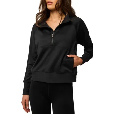 Greyson Nash Half Zip Sweatshirt In Black