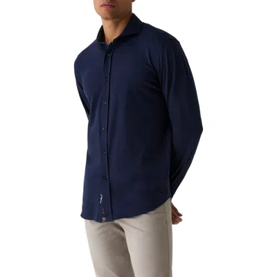Greyson Omaha Brrr° Performance Knit Button-up Shirt In Blue