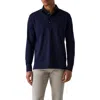 Greyson Omaha Brrr° Performance Long Sleeve Polo In Blue