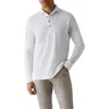 Greyson Omaha Brrr° Performance Long Sleeve Polo In White