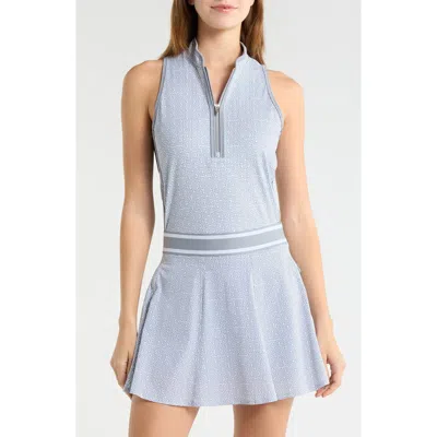 Greyson Pathfinder Vest Sleeveless Half Zip Golf Top In Blue