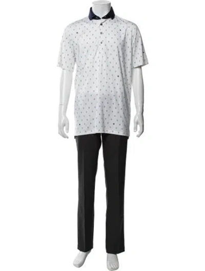 Pre-owned Greyson Patterned Collar Polo Shirt In Neutrals