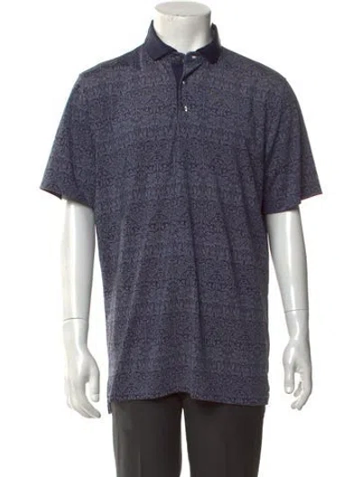 Pre-owned Greyson Patterned Collar Polo Shirt In Neutrals