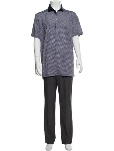 Pre-owned Greyson Patterned Crew Neck Polo Shirt In Multi