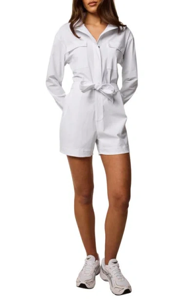 Greyson Phoenix Long Sleeve Tie Waist Romper In Multi