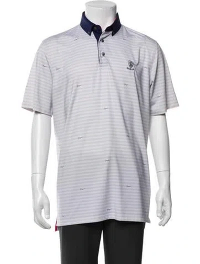 Pre-owned Greyson Printed Collar Polo Shirt In Green