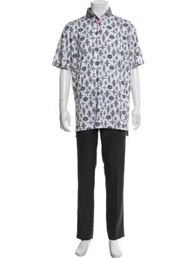 Pre-owned Greyson Printed Collar Polo Shirt In Multi