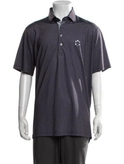 Pre-owned Greyson Printed Collar Polo Shirt In Purple