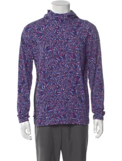 Pre-owned Greyson Printed Crew Neck Sweatshirt In Purple