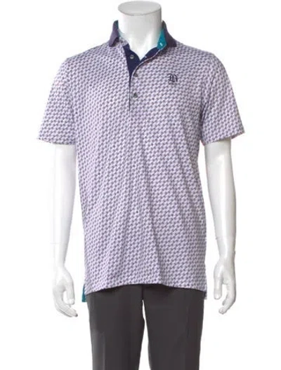 Pre-owned Greyson Printed Short Sleeve Shirt In Neutral
