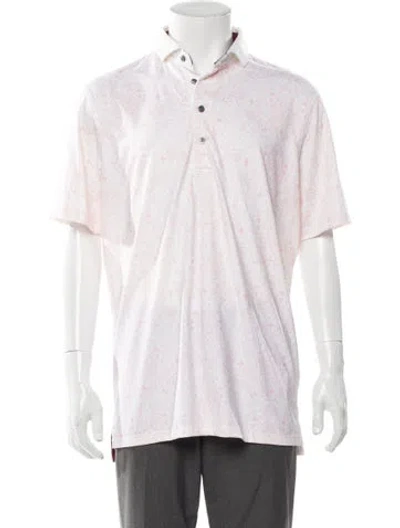 Pre-owned Greyson Printed Short Sleeve Shirt In Pink