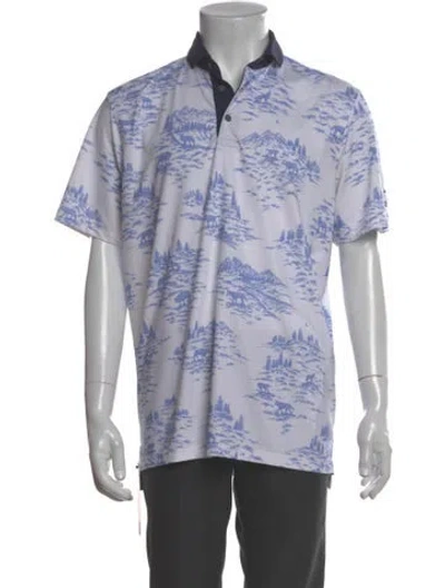 Pre-owned Greyson Printed V-neck Polo Shirt In Multi
