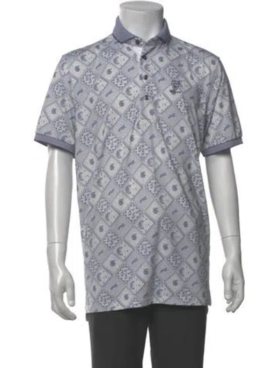 Pre-owned Greyson Printed V-neck Polo Shirt In Multi