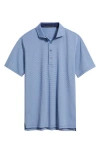 Greyson Saranac Stripe Performance Golf Polo In Blue