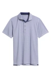 Greyson Saranac Stripe Performance Golf Polo In Blue