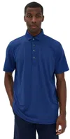 Greyson Saranac Striped Polo Dart/maltese Blue In Dart/maltese Blue