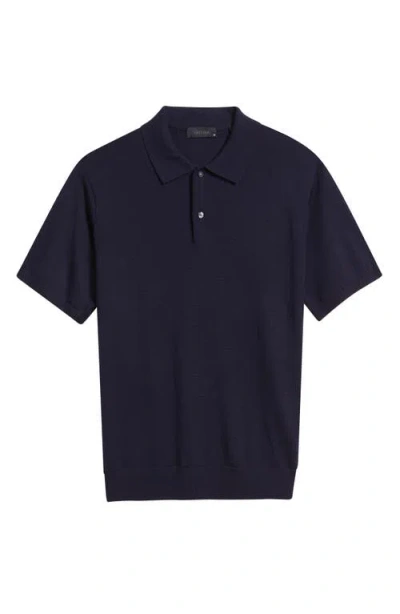 Greyson Saratoga Merino Wool Polo In Blue