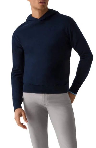 Greyson Saratoga Merino Wool Pullover Hoodie In Blue