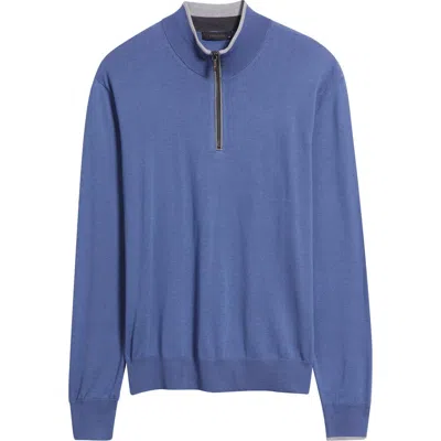Greyson Saratoga Merino Wool Quarter Zip In Brown