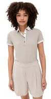 Greyson Scarlett Polo With Crowley Collar Sand In Sand