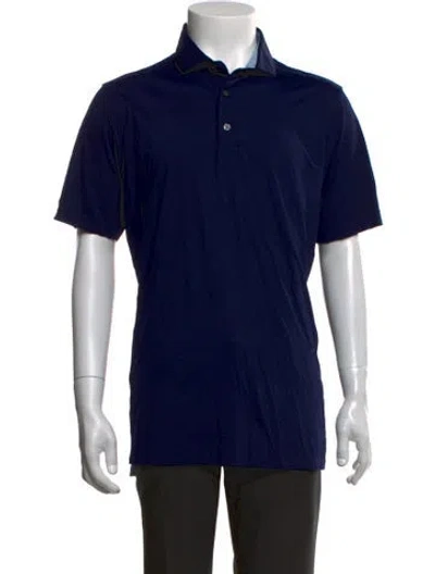 Pre-owned Greyson Short Sleeve Shirt In Blue